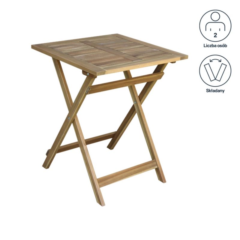 Sammenklappeligt bord GoodHome Lyco 60 x 60 x 75 cm