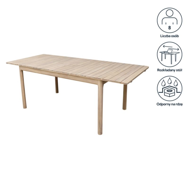 Sammenklappeligt bord GoodHome Riveo 150/210 x 90 x 75 cm