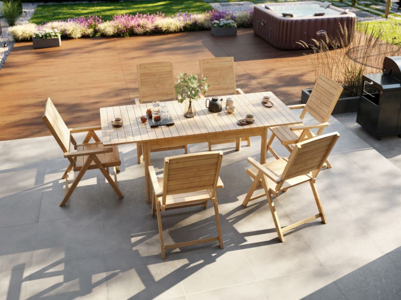 Sammenklappeligt bord GoodHome Riveo 150/210 x 90 x 75 cm