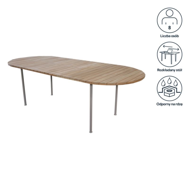 Sammenklappeligt bord GoodHome Tahuata 180/240 x 100 x 75 cm