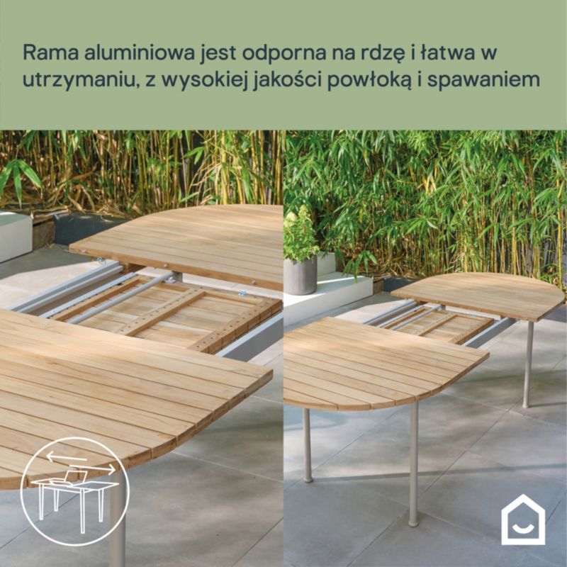 Sammenklappeligt bord GoodHome Tahuata 180/240 x 100 x 75 cm