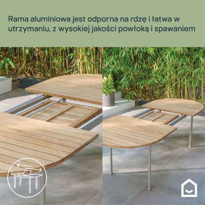 Sammenklappeligt bord GoodHome Tahuata 180/240 x 100 x 75 cm
