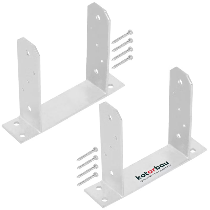 Stolpebærer 160 mm Varmgalvaniseret Stål 2 Stk. 5904994082873