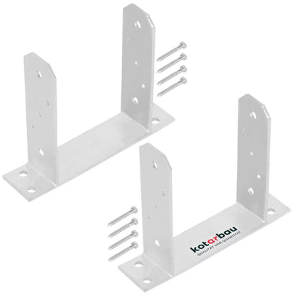 Stolpebærer 160 mm Varmgalvaniseret Stål 2 Stk. 5904994082873