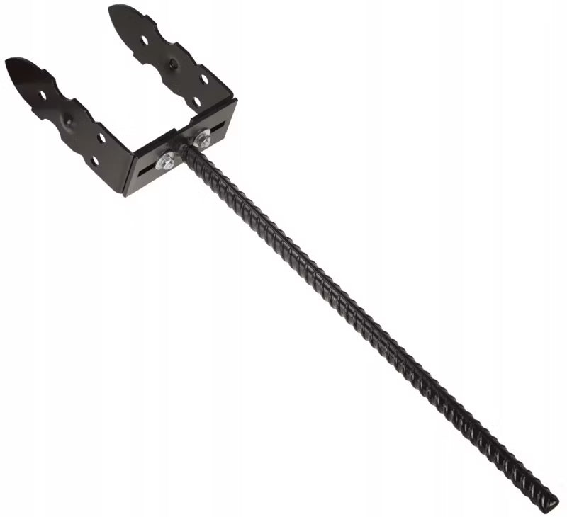 Stolpebærer Justerbar 0-180 mm Sort Stål