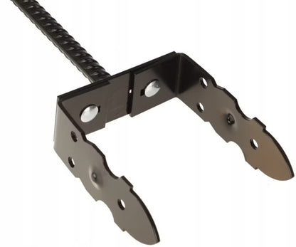 Stolpebærer Justerbar 0-180 mm Sort Stål
