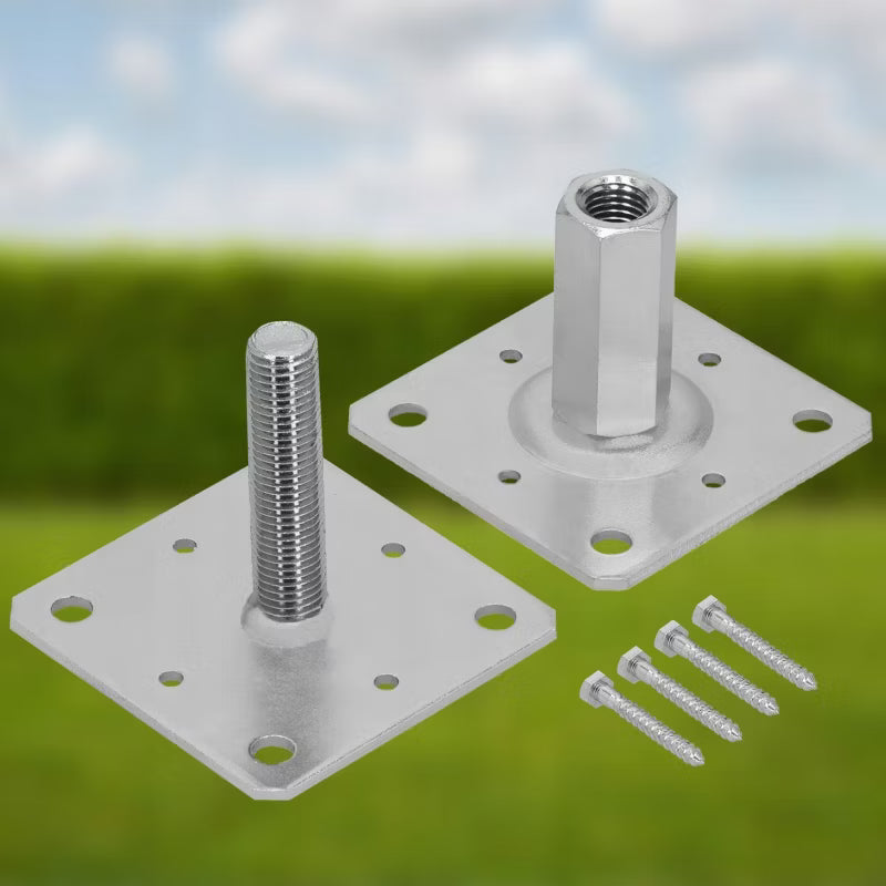 Stolpebærer Justerbar 110x110 mm Galvaniseret 4 Stk.