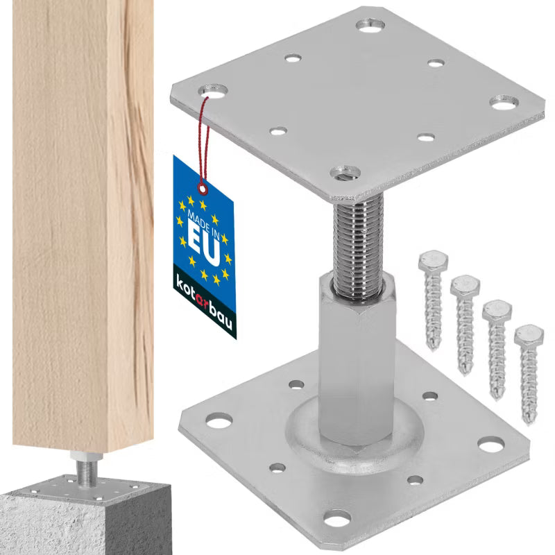 Stolpebærer Justerbar 110x110 mm Galvaniseret Stål