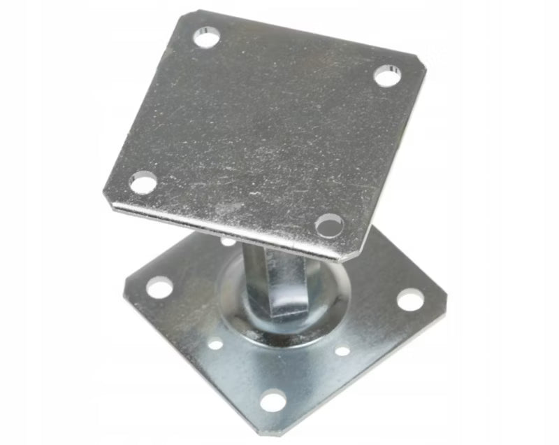 Stolpebærer Justerbar 11x11 cm Galvaniseret Stål 2 Stk