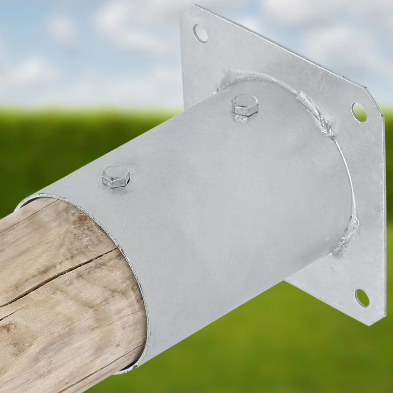 Stolpebærer Rund Ø100 mm Galvaniseret Stål