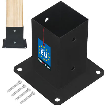 Stolpebærer til Fastskruning 80x80 mm Galvaniseret