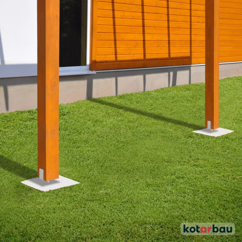 Stolpebærer til Nedstøbning 60 mm Galvaniseret Stål 4 Stk.
