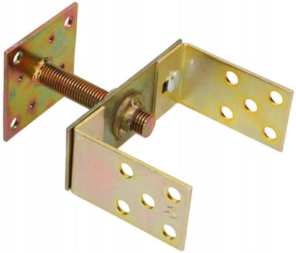 Stolpebærer U Justerbar 130-160 mm Sort Stål