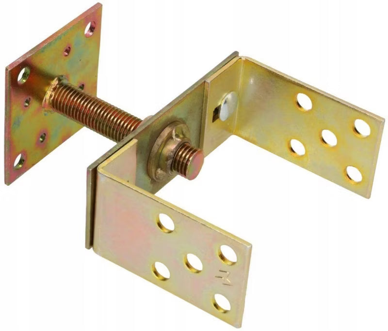 Stolpebærer U Justerbar 130-160 mm Sort Stål