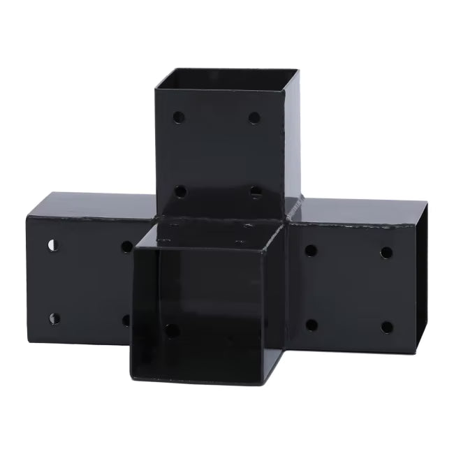 Stolpebeslag Leie 7x7 cm Grå Stål