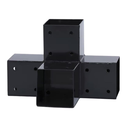 Stolpebeslag Leie 7x7 cm Grå Stål