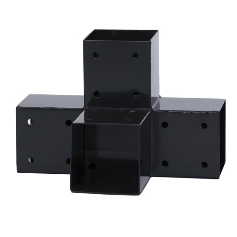 Stolpebeslag Leie 7x7 cm Grå Stål