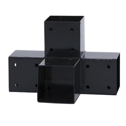Stolpebeslag Leie 7x7 cm Grå Stål