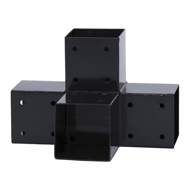 Stolpebeslag Leie 7x7 cm Grå Stål