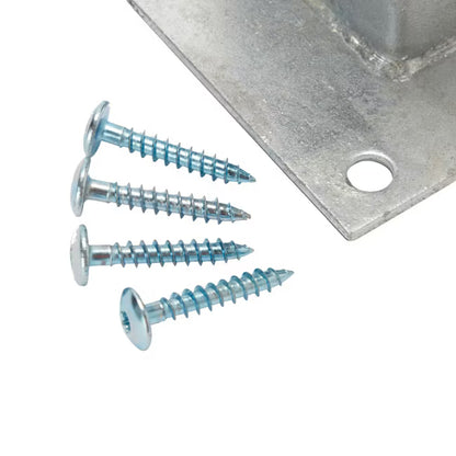 Stolpefod 70x70 mm Galvaniseret Stål