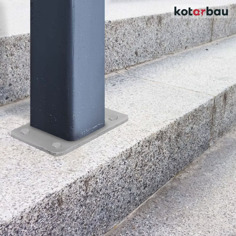 Stolpefod 80x80 mm Varmgalvaniseret Stål
