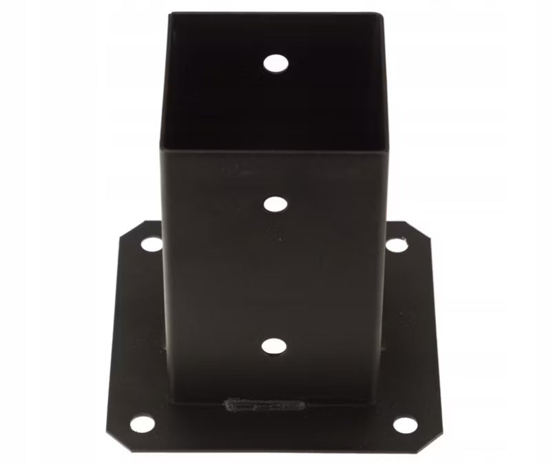 Stolpefod 90x90 mm Sort Stål