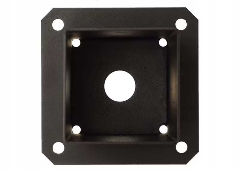 Stolpefod 90x90 mm Sort Stål