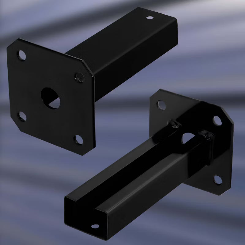 Stolpefod til Påskruning 60x40 mm Sort Stål