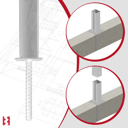 Stolpefod til Panelhegn 60x40 mm Galvaniseret 4 Stk.