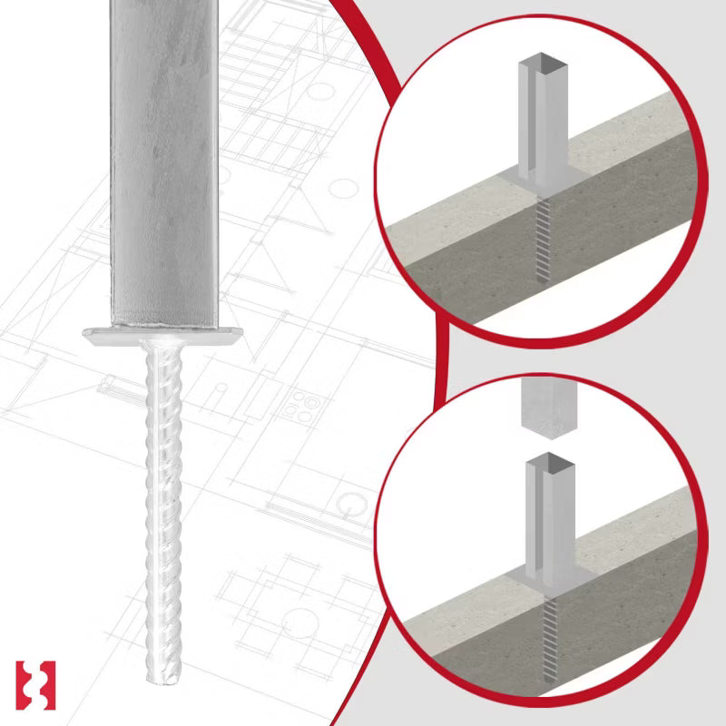 Stolpefod til Panelhegn 60x40 mm Galvaniseret 4 Stk.