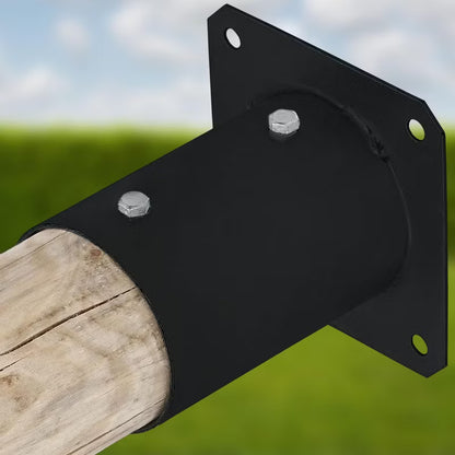 Stolpefod Rund Ø100 mm Sort Stål