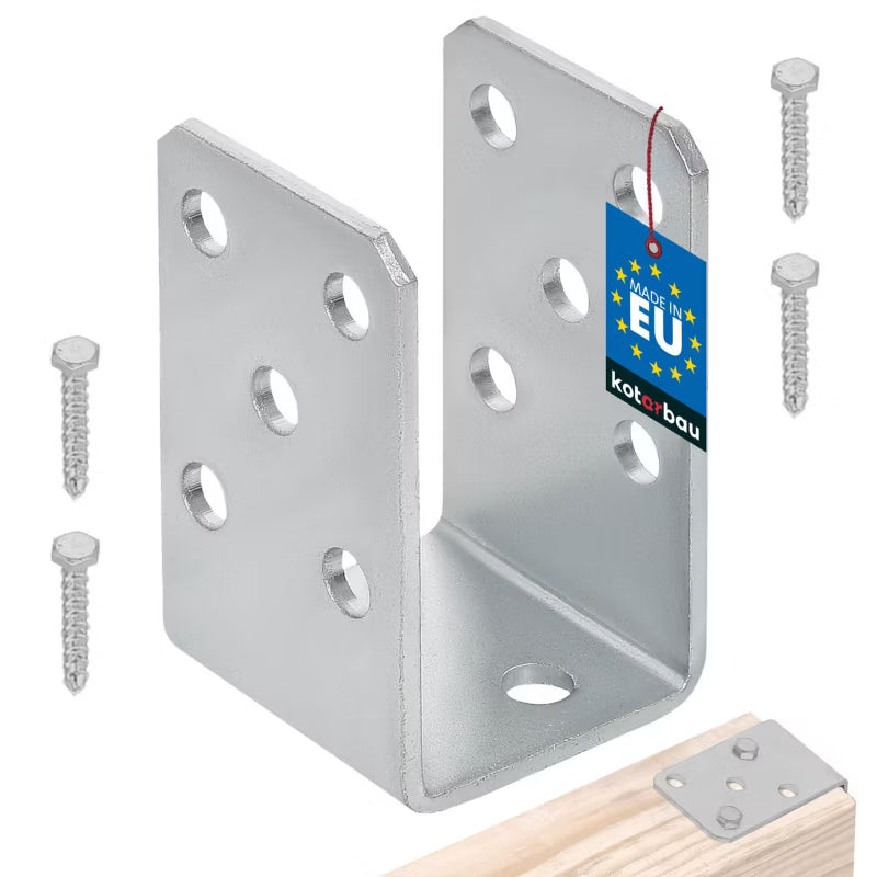 Stolpefod U-Form 50 mm Varmgalvaniseret Stål