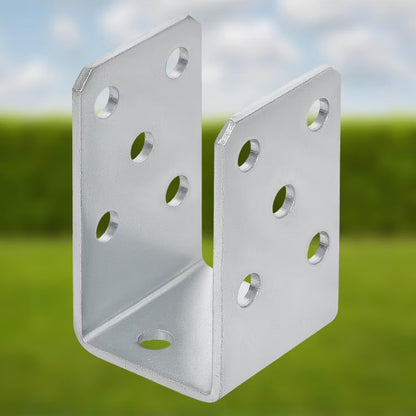 Stolpefod U-Form 50 mm Varmgalvaniseret Stål