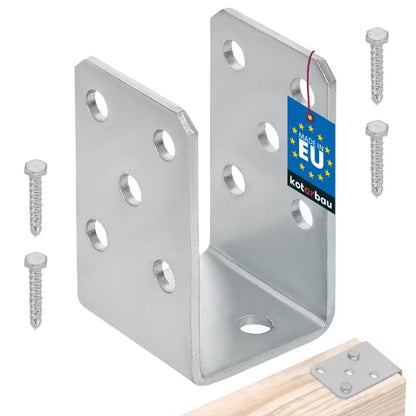 Stolpefod U-Form 50 mm Varmgalvaniseret Stål