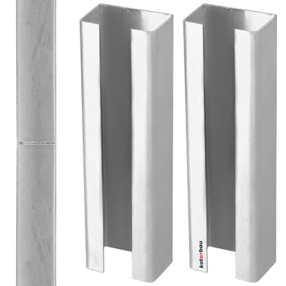 Stolpeforlænger 55x35 mm Galvaniseret 2 Stk.