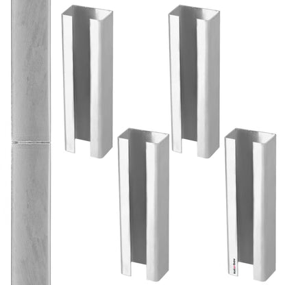 Stolpeforlænger 55x35 mm Galvaniseret 4 Stk.