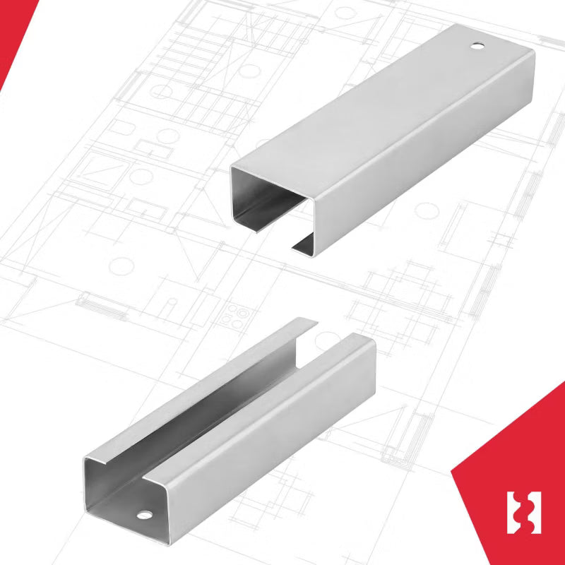 Stolpeforlænger 55x35 mm Galvaniseret 4 Stk.