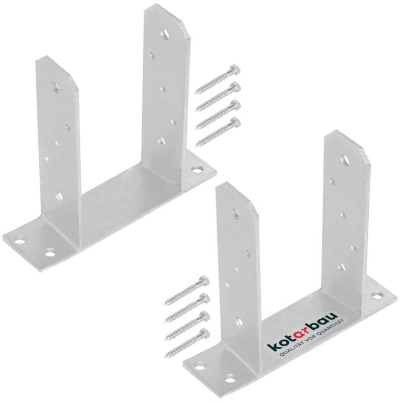 Stolpesko 90 mm Galvaniseret Stål 2 Stk. 5904994082835