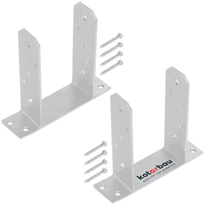 Stolpesko 90 mm Galvaniseret Stål 2 Stk. 5904994082835