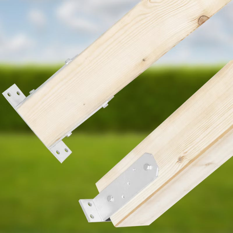 Stolpesko 90 mm Galvaniseret Stål 2 Stk. 5904994082835