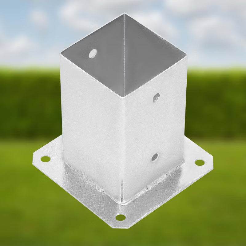 Stolpesko 90x90 mm Varmgalvaniseret Stål 2 Stk.