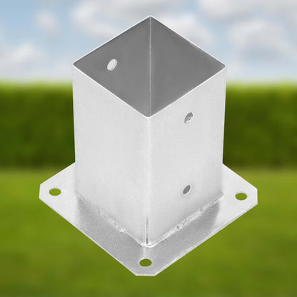 Stolpesko 90x90 mm Varmgalvaniseret Stål 2 Stk.