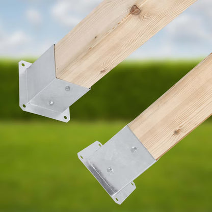 Stolpesko 90x90 mm Varmgalvaniseret Stål 2 Stk.