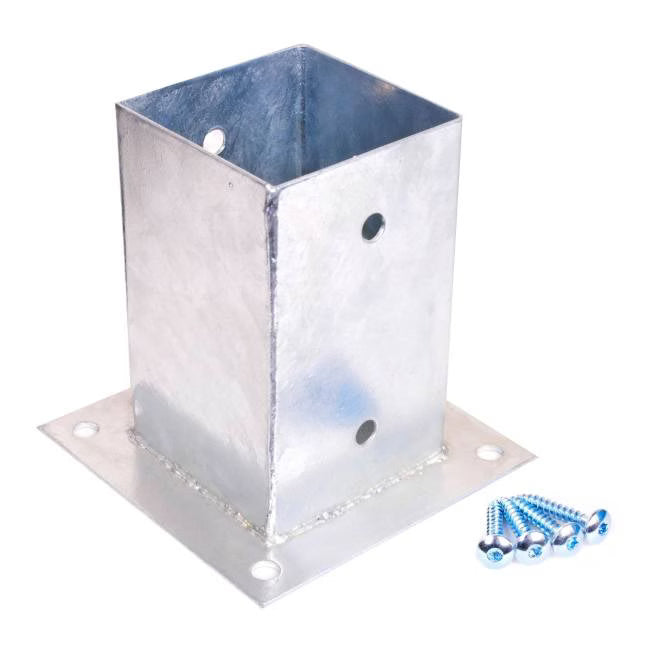 Stolpesko 90x90 mm Galvaniseret Stål