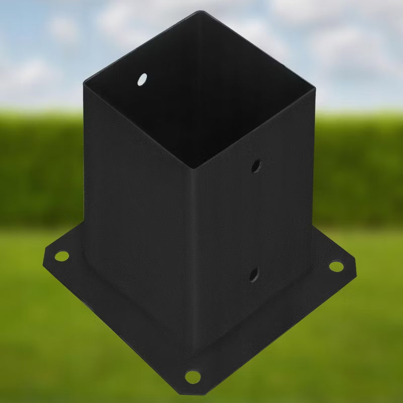 Stolpesko 90x90 mm Pulverlakeret Stål