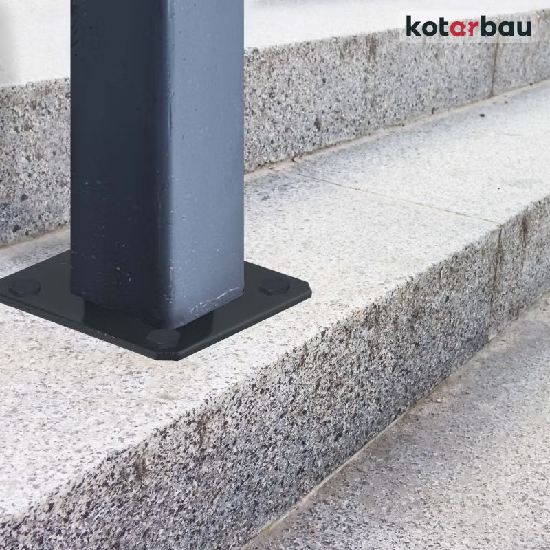 Stolpesko til Boltning 60x40 mm Grafit