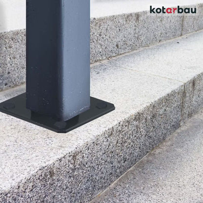 Stolpesko til Boltning 60x40 mm Grafit