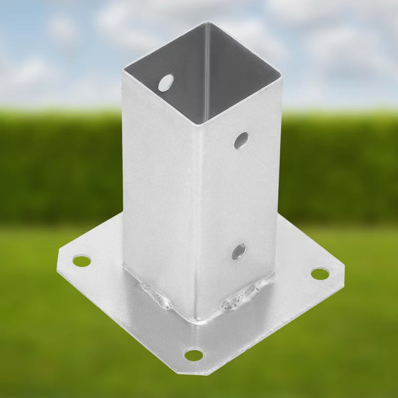 Stolpesko til Fastskruning 60x60 mm Varmgalvaniseret Stål