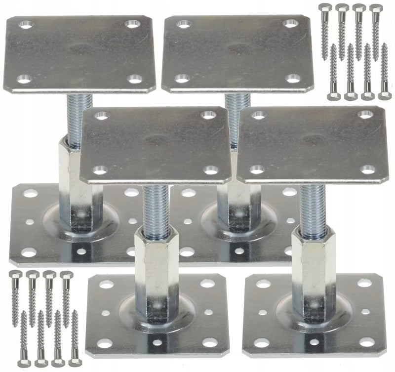 Stolpesko Justerbar PSRT 110x110 mm Galvaniseret 4 Stk