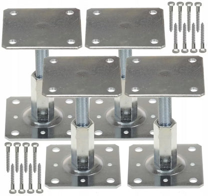 Stolpesko Justerbar PSRT 110x110 mm Galvaniseret 4 Stk